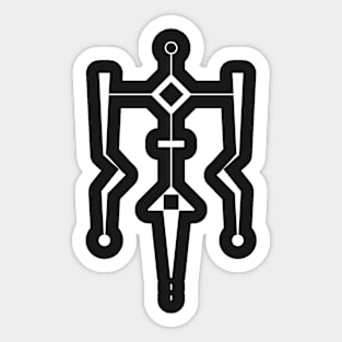 Geometric Tooniefied Design 2 (Dark) Sticker